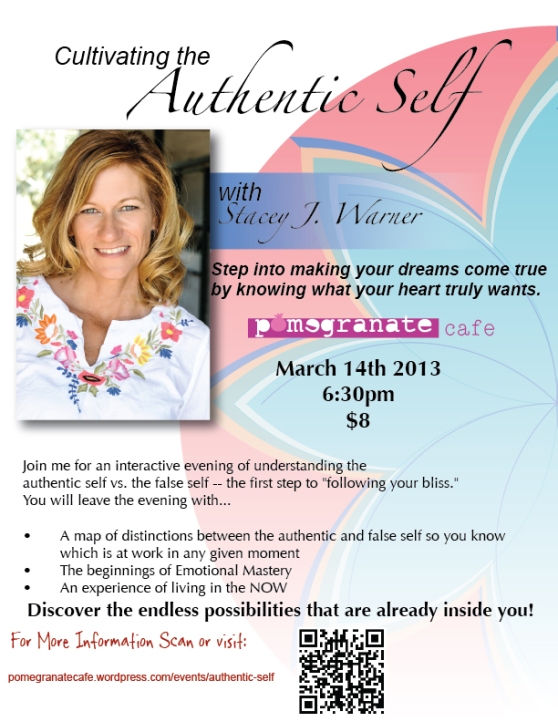 Next week at Pom: Cultivating the Authentic Self with Stacy J. Warner!